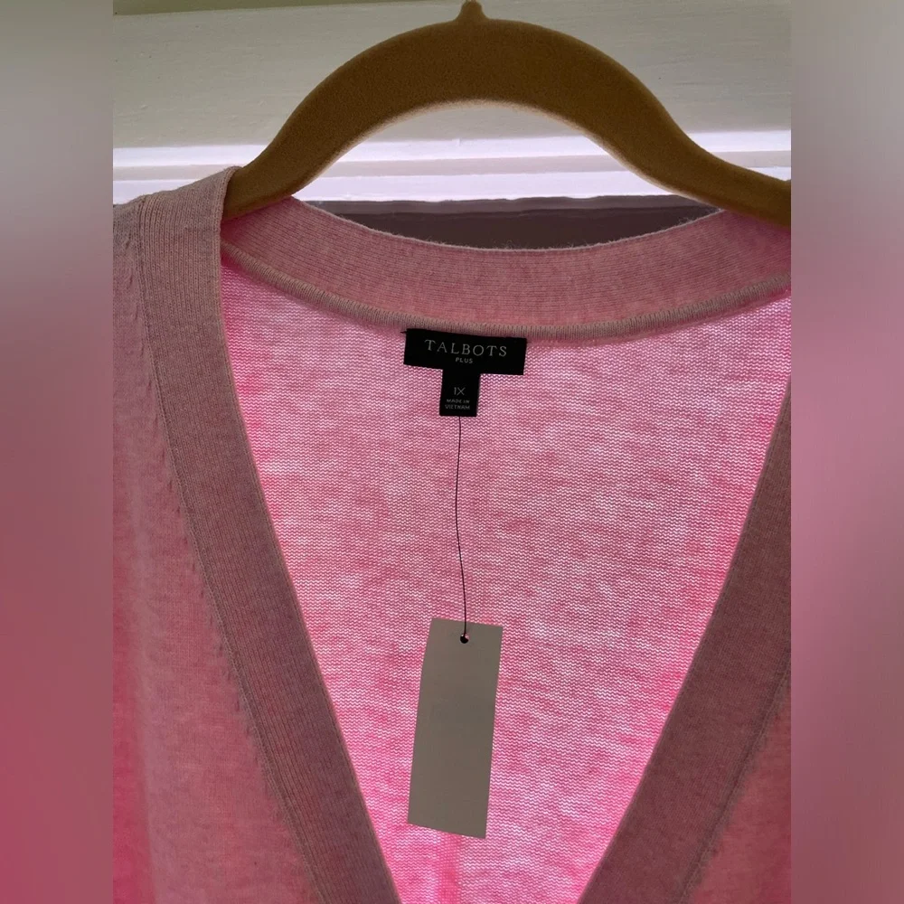 NWT Talbots pink cardigan. Size 1x - Picture 2 of 5